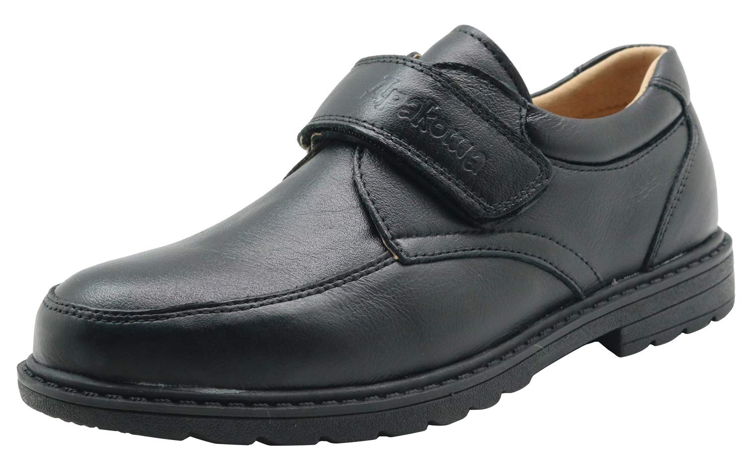 AhannieBoys Leather School Uniform Oxford Shoe Kids Black Loafer Slip-On Dress Shoes(Little Kid/Big Kid)