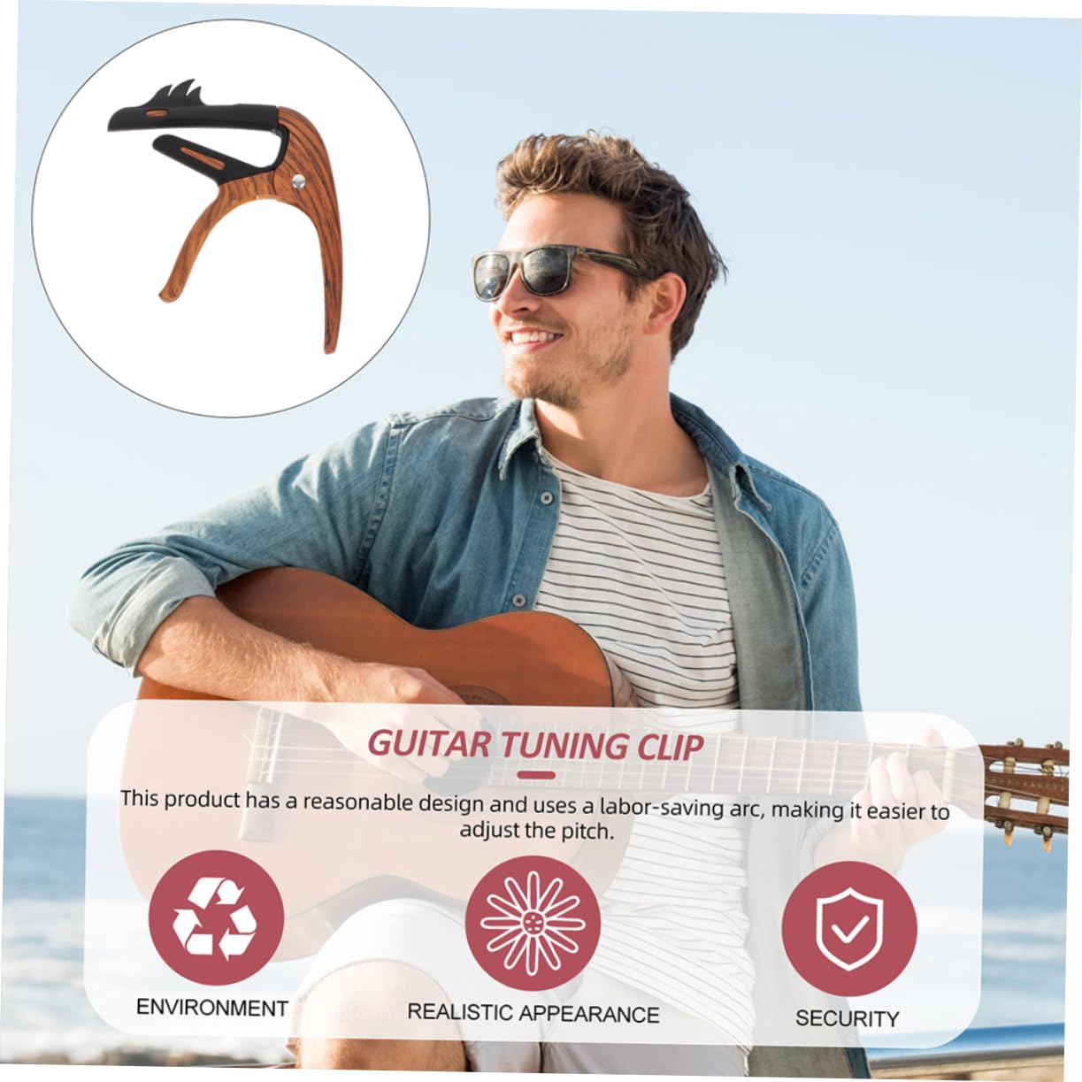 Supvox 5 Stück Clip-on-gitarren-capodaster Metallklemme Für Akustikgitarren Stimmclip Für Ukulele Feine Verarbeitung Für Profis