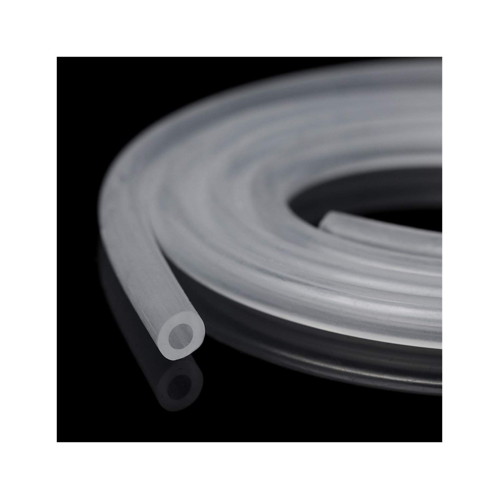 High Temp Resistant Flexible Silicone Tube， Silicone Tubing Tube Pipe Transparent for Electronics Inner Diameter Multiple Sizes(6x10mm)