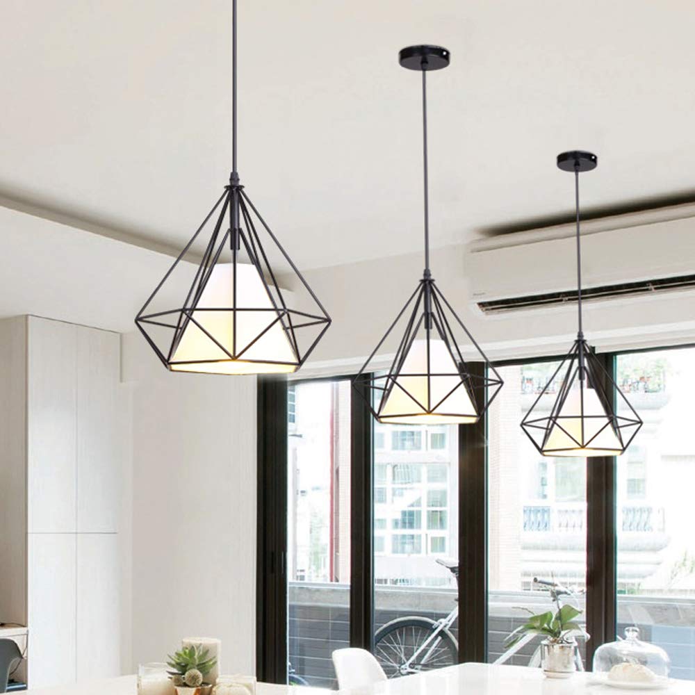 Plafoniera Industriale A Gabbia Diamantata STOEX, Stile Vintage, E27, Nero (16x16x17 Cm) - Luce E Design Per La Casa