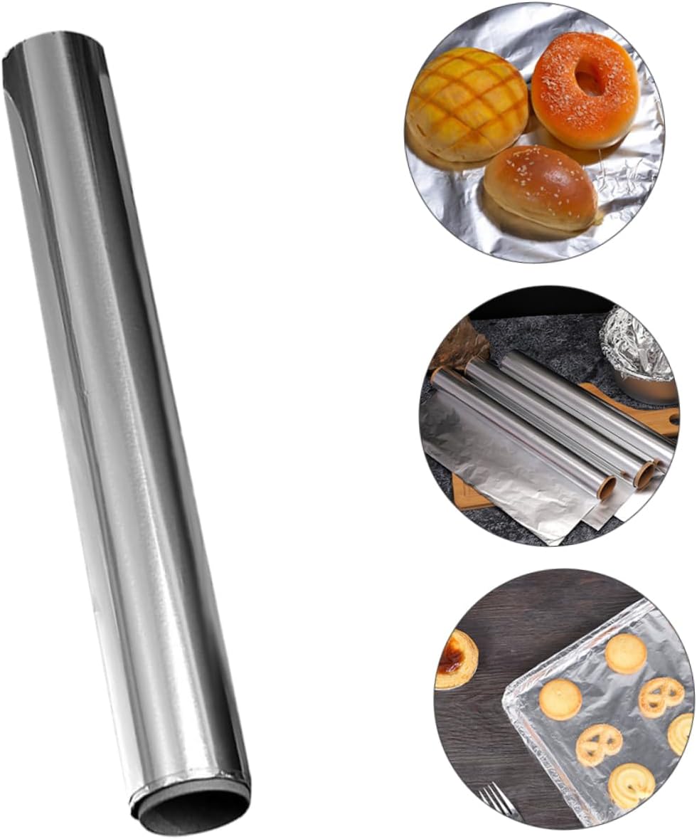 Replacement Aluminum Foil Rolls 30cm x 5m Tinfoil for Baking Bbq and for Food Contact