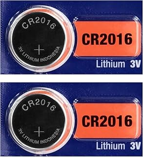 بطارية ليثيوم CR2016 بجهد 3 فولت على شكل عملة معدن لريموت كنترول السيارة وجهاز مراقبة مستوى السكر في الدم، عبوة من قطعتين
