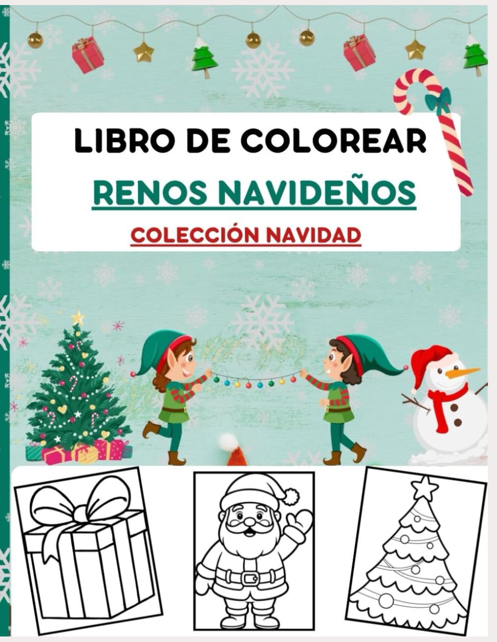 Libro de Colorear Renos Navidadeños: Colección Navidad