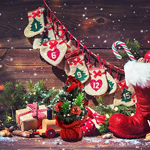 Hemoton 2 pezzi albero di Natale artificiale 20 cm...