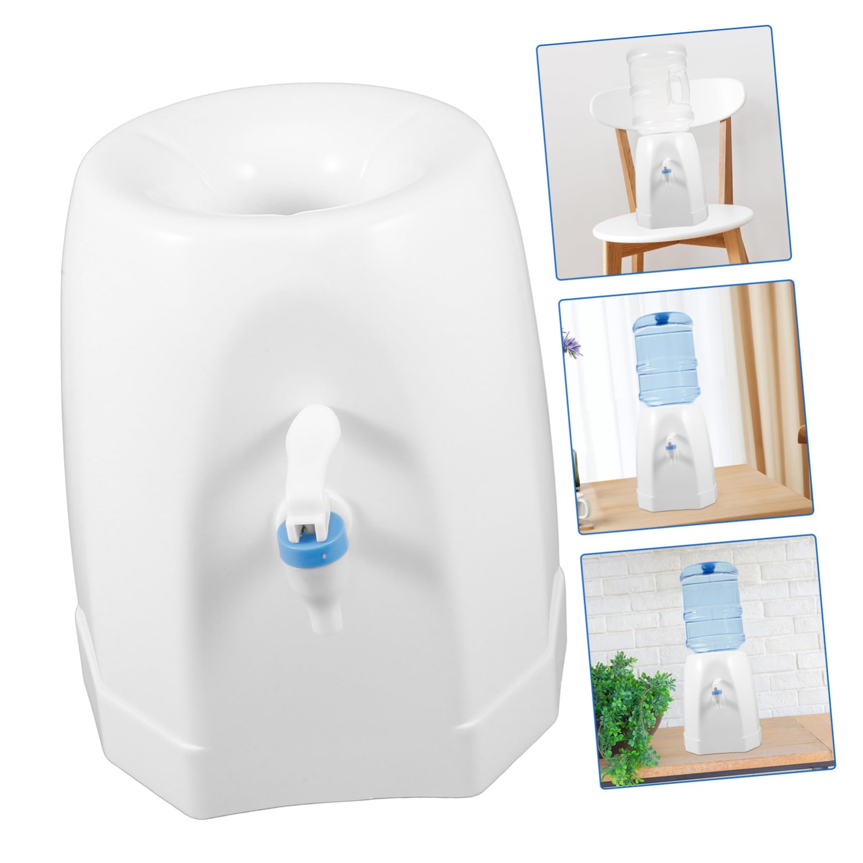 Tofficu Wasserspender und Vielseitigem Design Tisch aus Kunststoff Kleiner Kompakter mit Einfachem Wasserzugang in Elegantem Weiß für Schreibtisch und Outdoor Anwendung