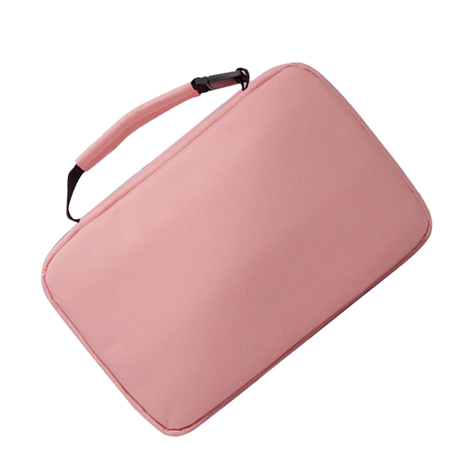 Ejoyous Beauty Case da Viaggio Borsa da Trucco in Tessuto Oxford da Appendere 24 X 16 X 9 Cm Organizzatore Pieghevole con Separazione Asciutto e Bagnato in 3 Sezioni per Donne Uomini Viaggi in (PINK)
