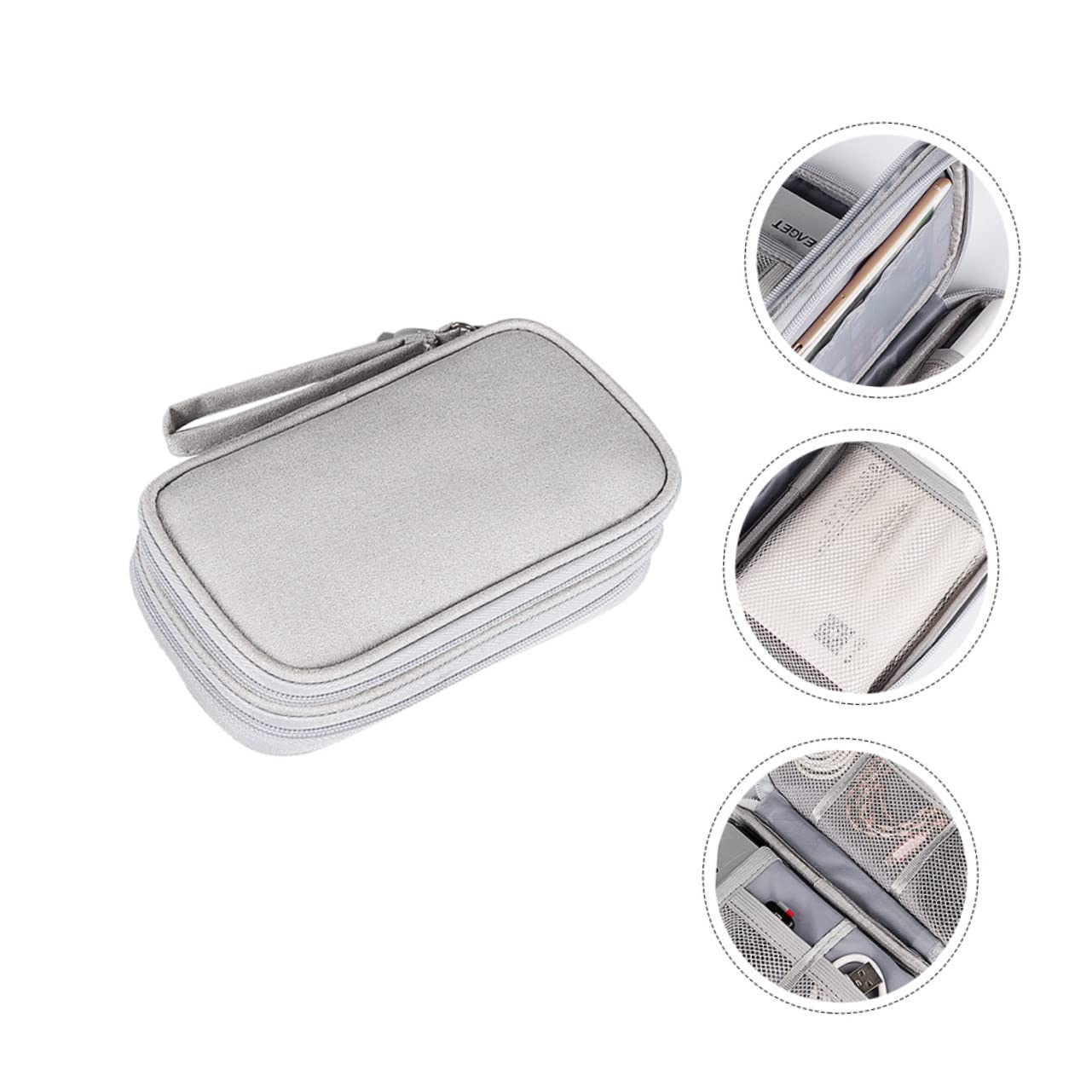 ARTIBETTER 3piezas Bolsa Organizador De Accesorios Electrónicos Estuche para Cables USB Auriculares y Disco Duro Diseño Compacto y Práctico para Viajes y Uso Diario