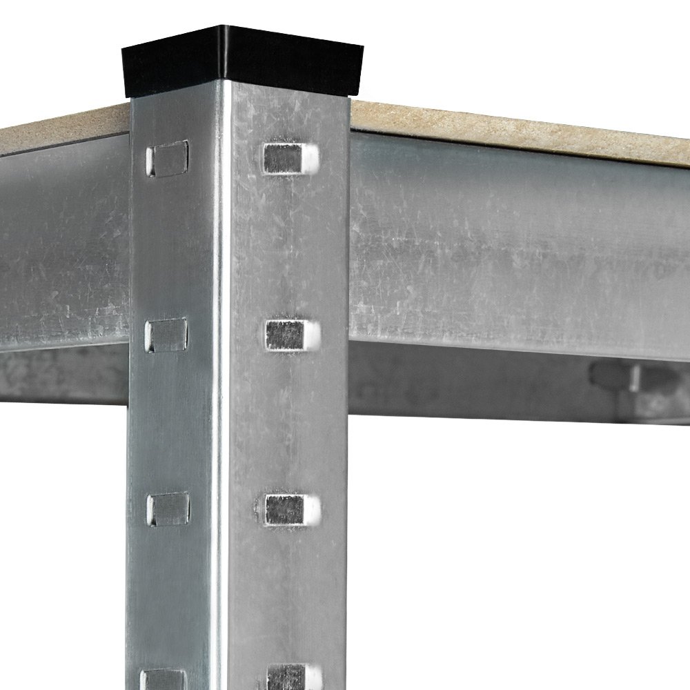 Deuba Lot de 5X Étagčre Charge Lourde métallique 180x90x40cm 5 Plateaux MDF modulables Max. 875 kg par étagčre de Rangement Garage Atelier Outils