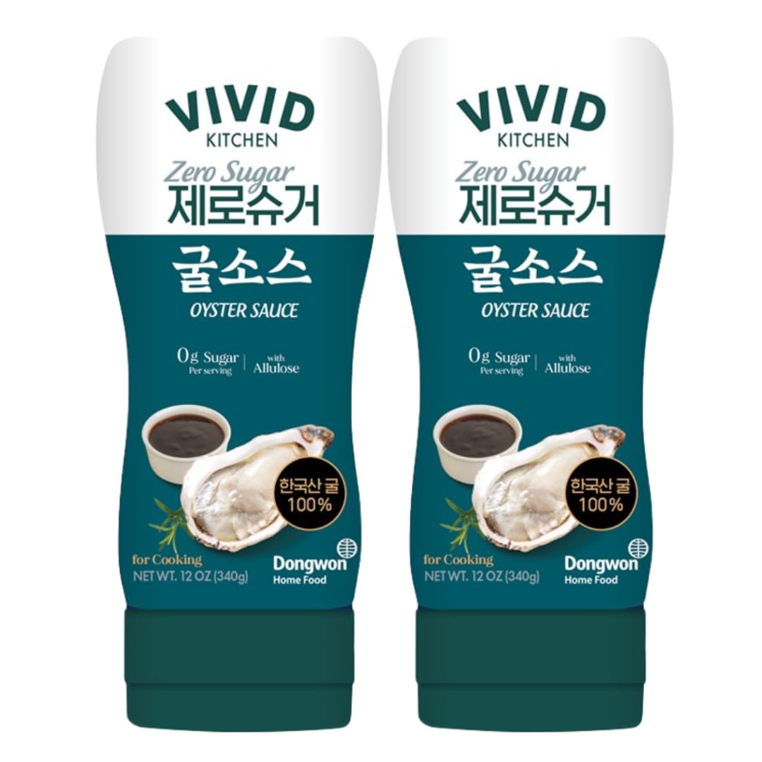 VIVID KITCHEN Oyster Sauce| Zero Sugar & Low-Calorie Sauces | No Preservatives | Versatile, Easy-to-Squeeze (2 Pack) (Oyster Flavor) for Cooking, Stir-Fries, Marinades, and Dipping Sauces