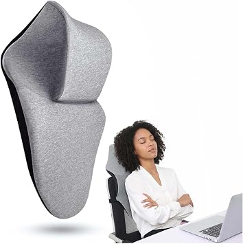 Neck Support for Office Chair,Memory Foam Neck Support Enlarge Head Rest for Office Chair,Washable Cover with Fixed Strap Suitable for Most Office Chairs Without Headrests