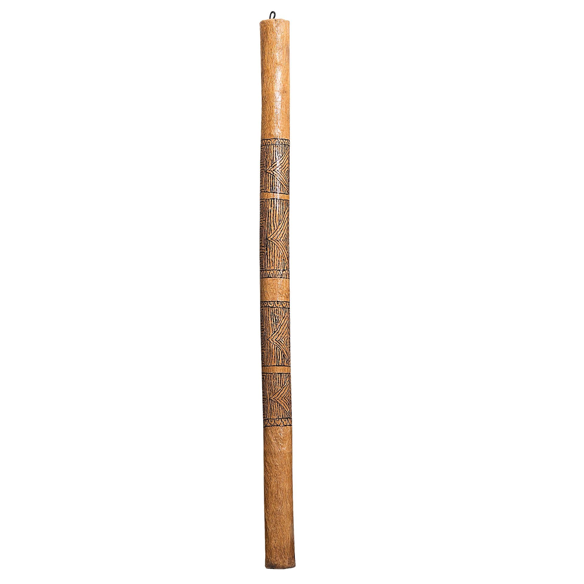 Regenmacher 100cm aus Bambus mit Maori Motiven bemalt Rainmaker