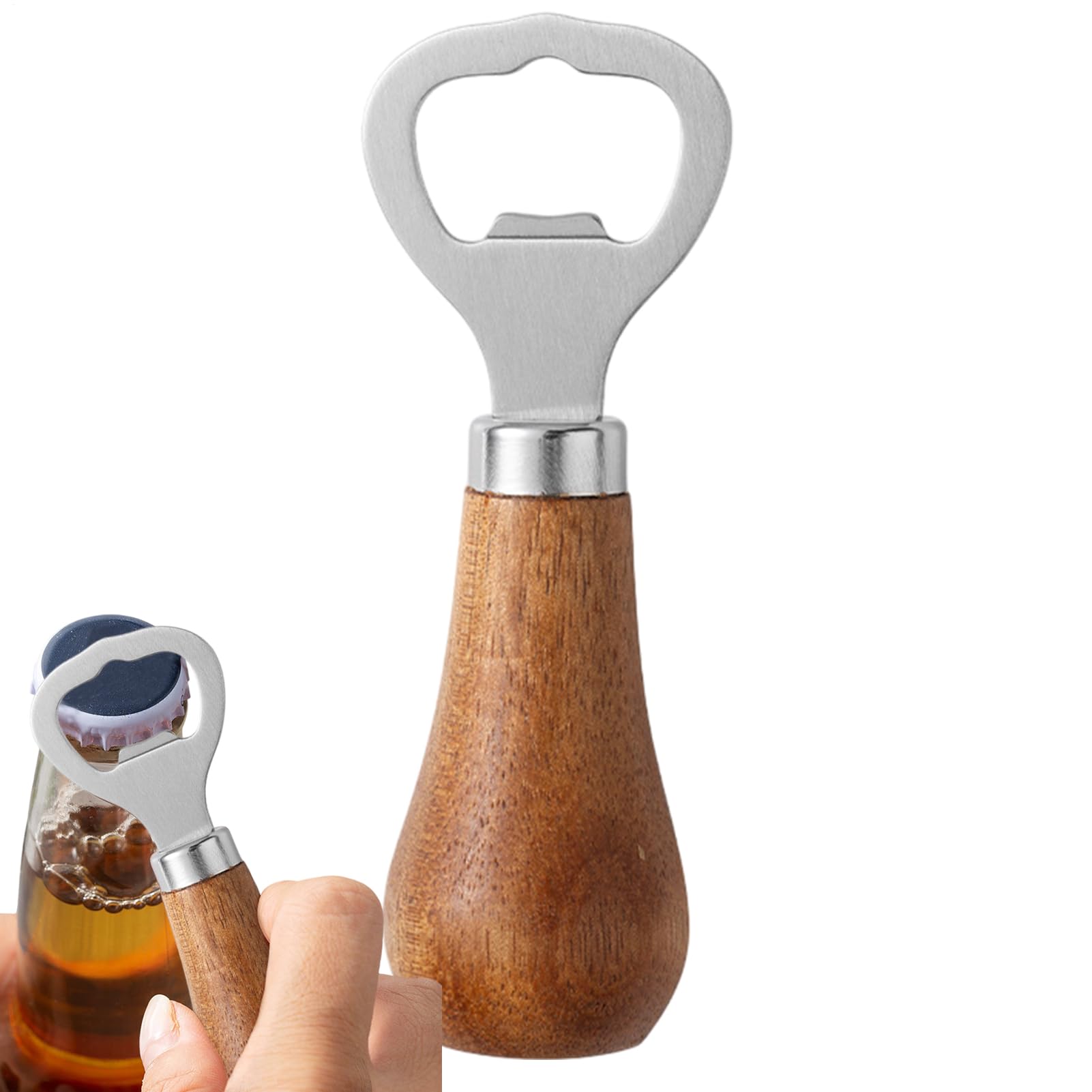 Bar-Flaschenöffner, Bierflaschenöffner | Barkeeper-Öffner für Bar | Holzgriff, Bierflasche|Wein-Bier-Getränke-Trinköffner für Hochzeit, Bar, Küche