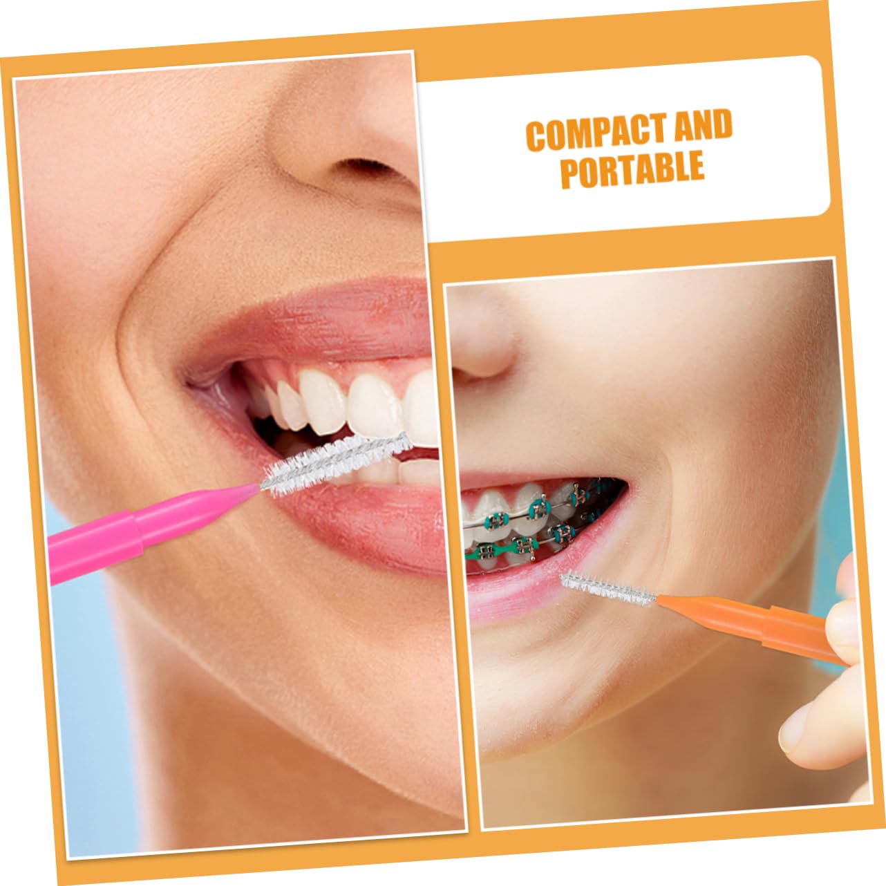 GLEAVI 250pezzi Spazzolino Interdentale Per Apparecchi Ortodontici Da Vari Strumento Portatile Per Pulizia Ottimale Dei Denti e Rimozione Dei Residui Alimentari