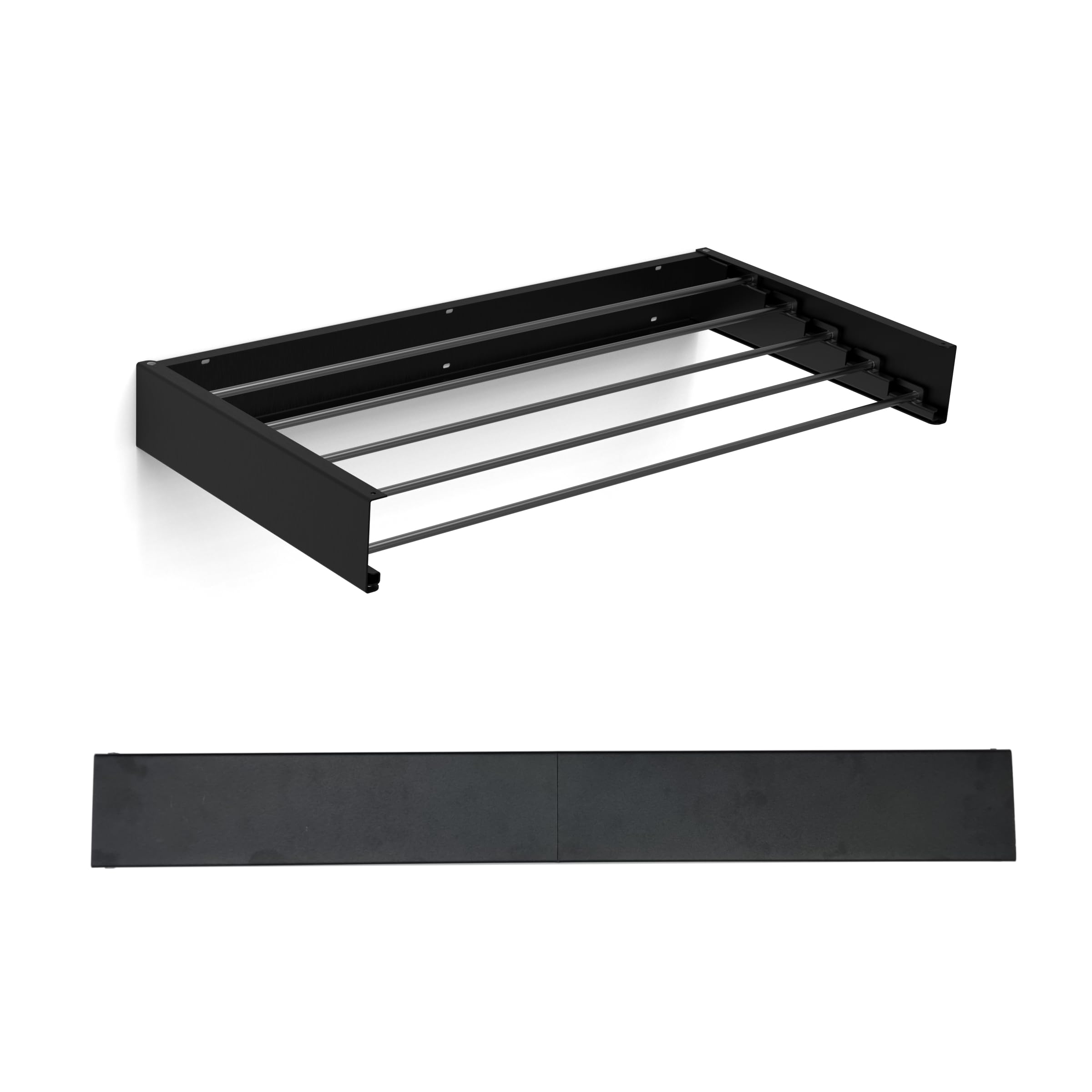 Wand Wäschetrockner – ausziehbar, für drinnen & draußen. Einfache Wäscheständer wandmontage, platzsparend 25 kg Tragkraft, 70 cm, Anthrazit. Stilvoll, kompakt, effizient! (70 cm)