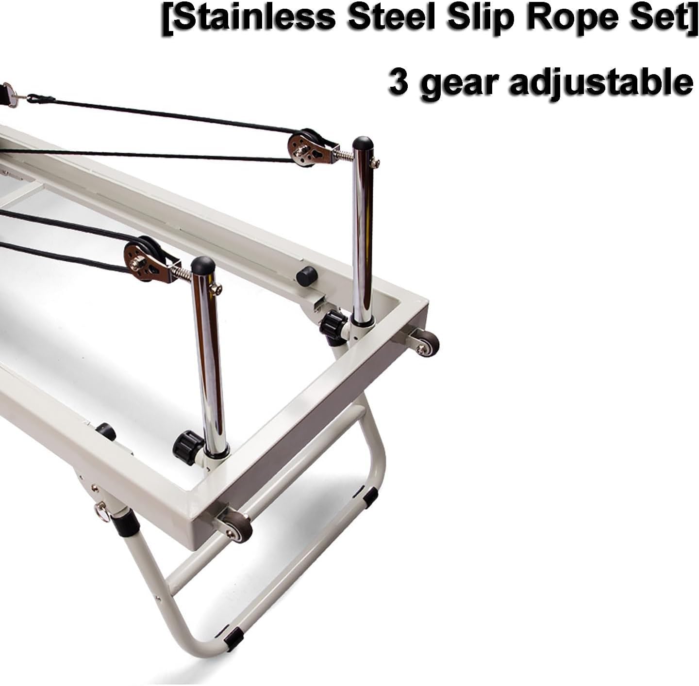 Pilates Reformer Machine per allenamenti a casa con Telaio Pieghevole, Pilates Reformer con 5 Corde di Resistenza, Facile da spostare e riporre, Dotato di robuste Ruote da libreria