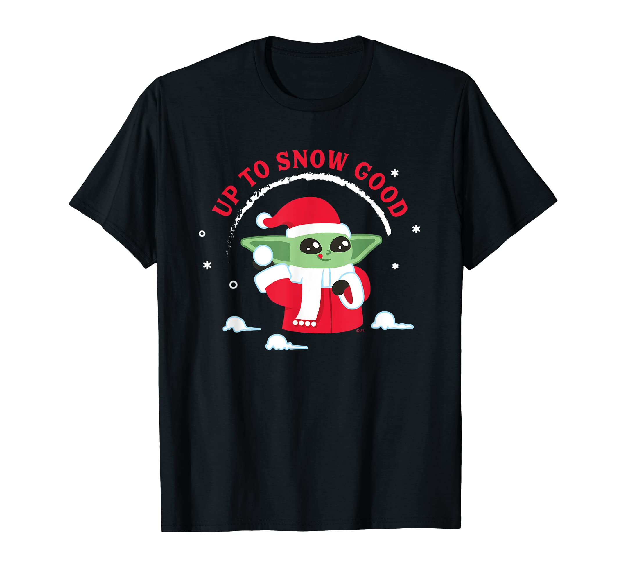 Star WarsThe Mandalorian Grogu Up to Snow Good Holiday T-Shirt