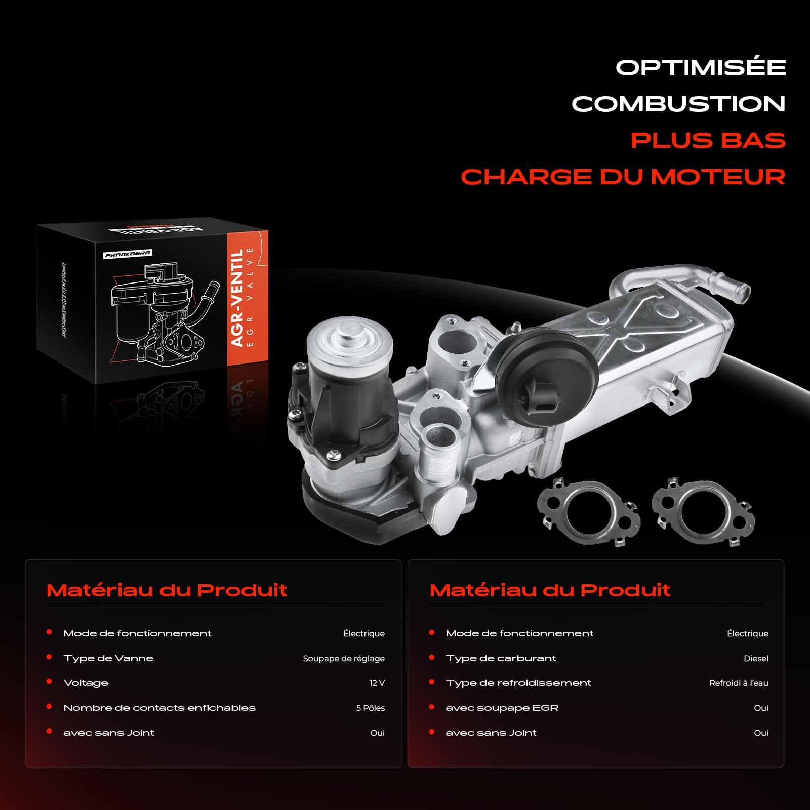 Frankberg Vanne EGR 03L131512CF | Compatible avec: A3 Sportback 8PA,,,,,L.e.o.n 1P1, 6R,