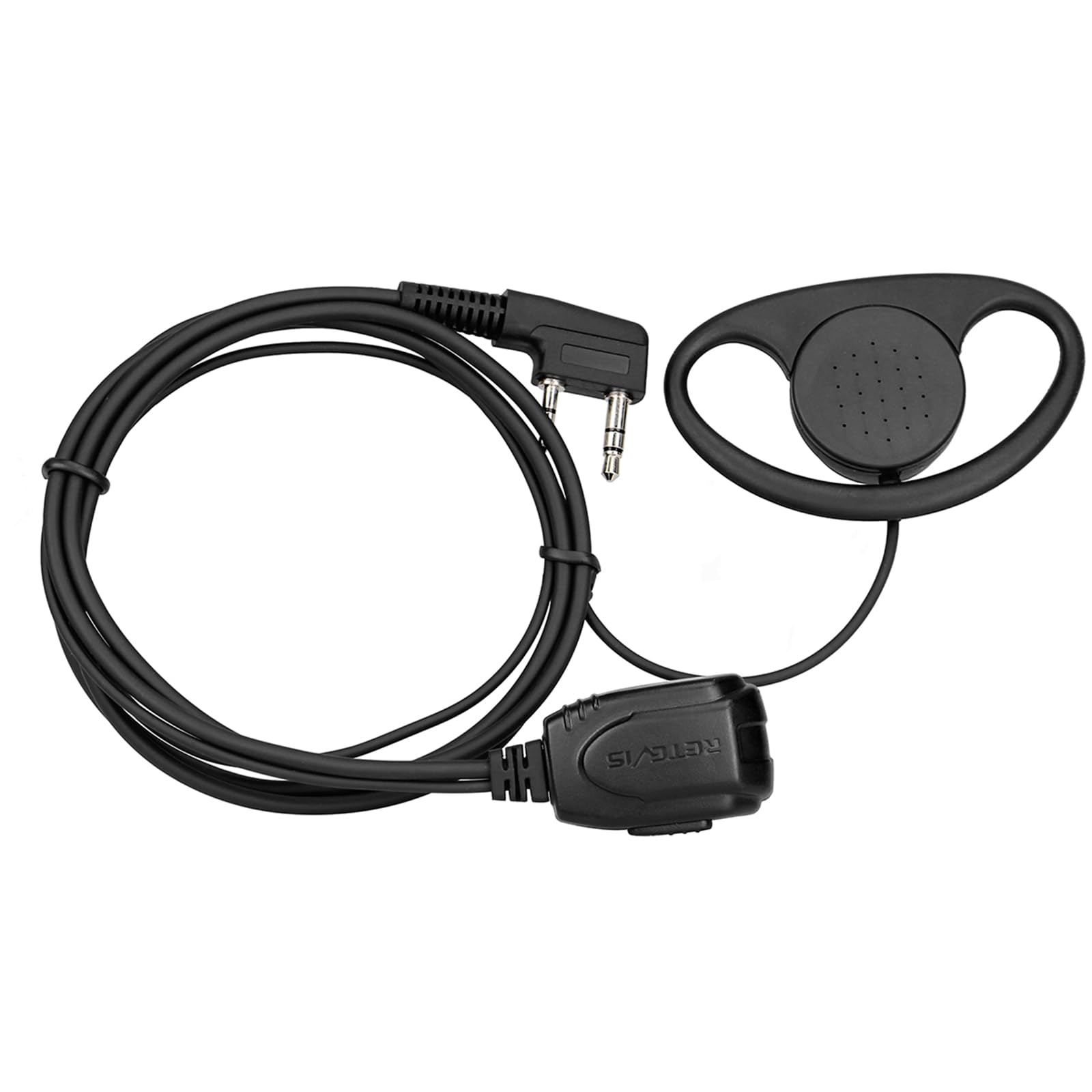 Retevis RE3224 słuchawka Walkie Talkie z mikrofonem 2-pinowe radio typu D zestaw słuchawkowy kompatybilny z 2-drożnym radiem Retevis RT24 RT27 RT28 RT617 RT618 RT619 Baofeng BF-88S Kenwood (10 szt.)