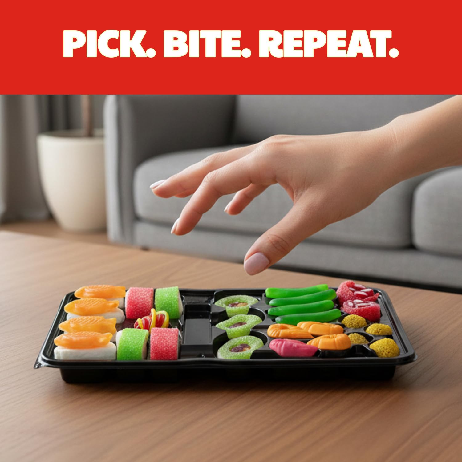 Raindrops - Gummy Candy Large Sushi Bento Box - Yummy Gummy Food Looks Just Like a Sushi - Men's Stocking Stuffer Ideas - (9.5 oz)