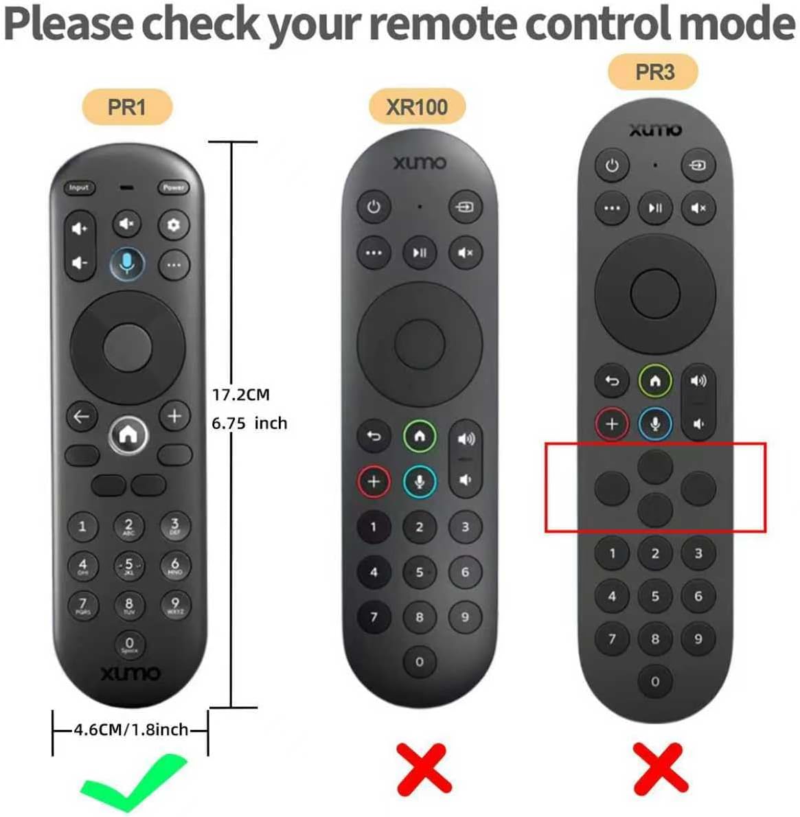 Hi Color Silicone Remote Control Cover for Xumo TV Remote Xumo Stream Box Voice Remote RC3401 Protective Case Sleeve (red) image 2