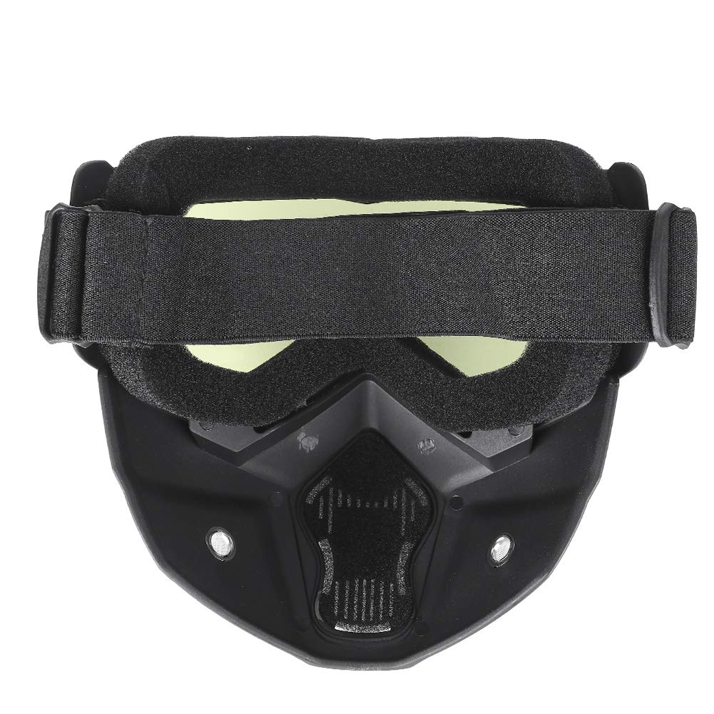 Motorbril Afneembaar Gezichtsmasker TAIZER Motorfiets Goggles Crossmotor Bril Masker Afneembaar Beschermende Padding Zonnebril Wegrijden UV-motorbril Helm Mistbestendig Winddicht Rijden (kwik