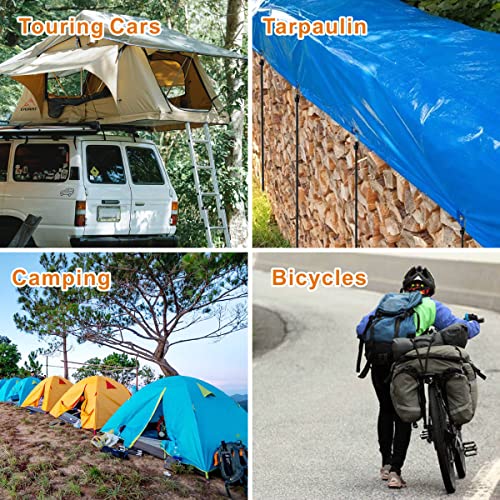 image for BEXSLE Bungee Cords with Hooks, Heavy Duty Outdoor Elastic Bungee Stra