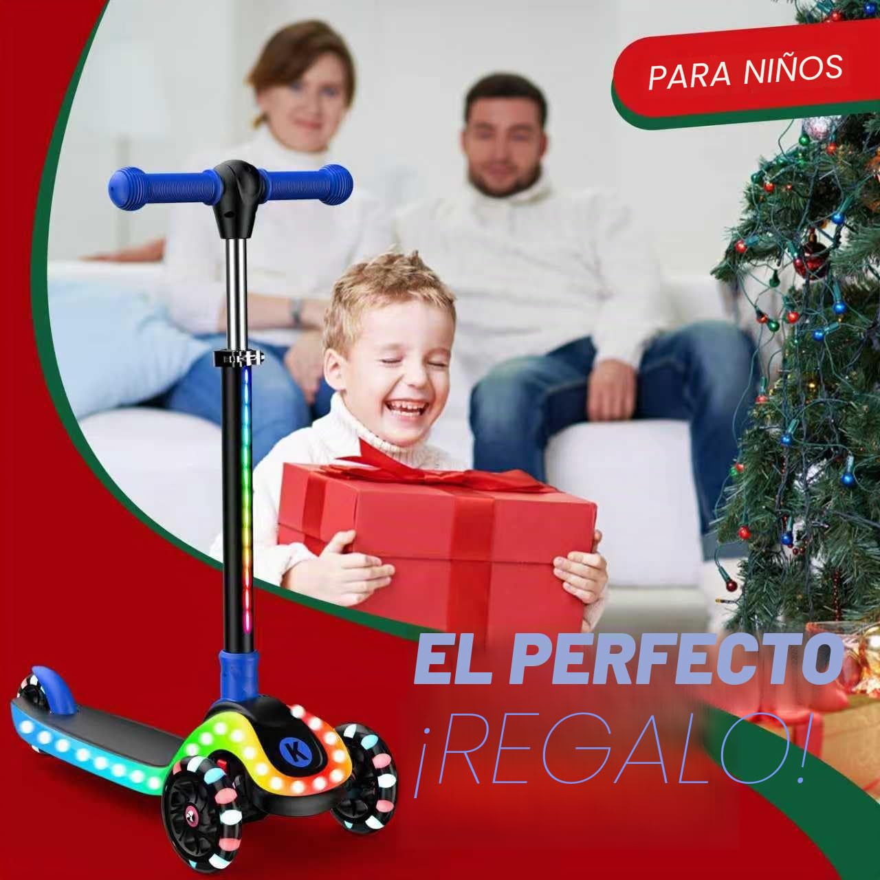 Patinete Ajustable 2 en 1, de 3 a 12 años, con Manillar de 5 Niveles, Asiento extraíble, Ruedas LED, Plegable, Rosa (niñas y niños) y Negro.