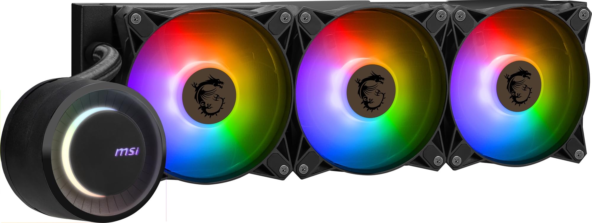MSI FN1964 MAG CORELIQUID E360 Refroidisseur de refroidissement à eau [Compatible avec LGA1700/AM5] Radiateur de 360 mm, logo de rotation de 270 degrés, FDB silencieux avec ventilateur ARGB