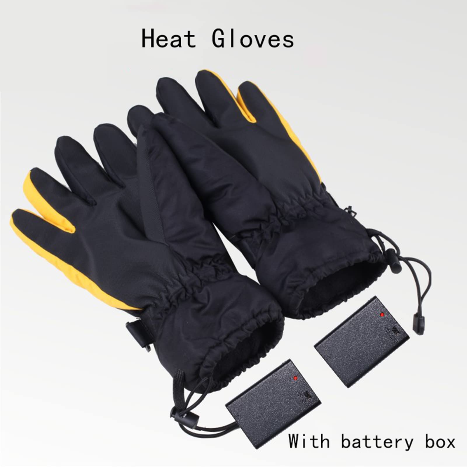 CHEWYNP Guanti per Bici Elettriche Guanti Riscaldati Elettrici per Uomo Donna con 3 Livelli di Riscaldamento Guanti Riscaldati Touchscreen Impermeabili Guanti da Sci Snowboard （Senza Batte