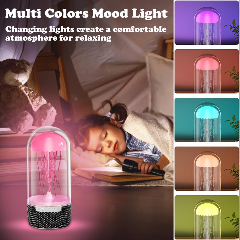 LED Jellyfish Lamp with Bluetooth Speaker + RGB Colour Gradient Jellyfish Light - Image 2