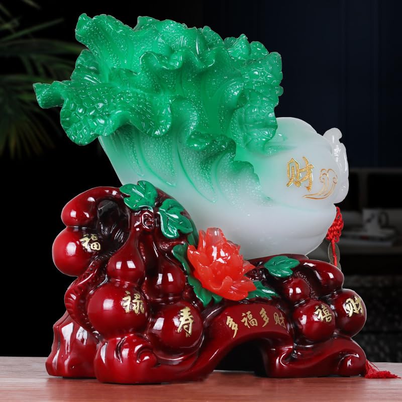 Amazon.com: Thcbme 招财玉白菜风水摆件家居客厅玄关装饰品店铺办公室