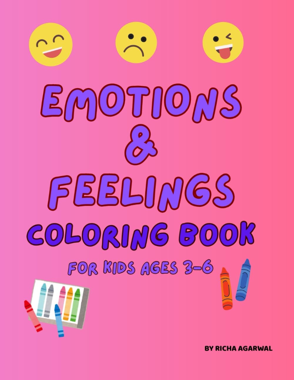 Emotions & Feelings Coloring Book for Kids ages 3 to 6 years