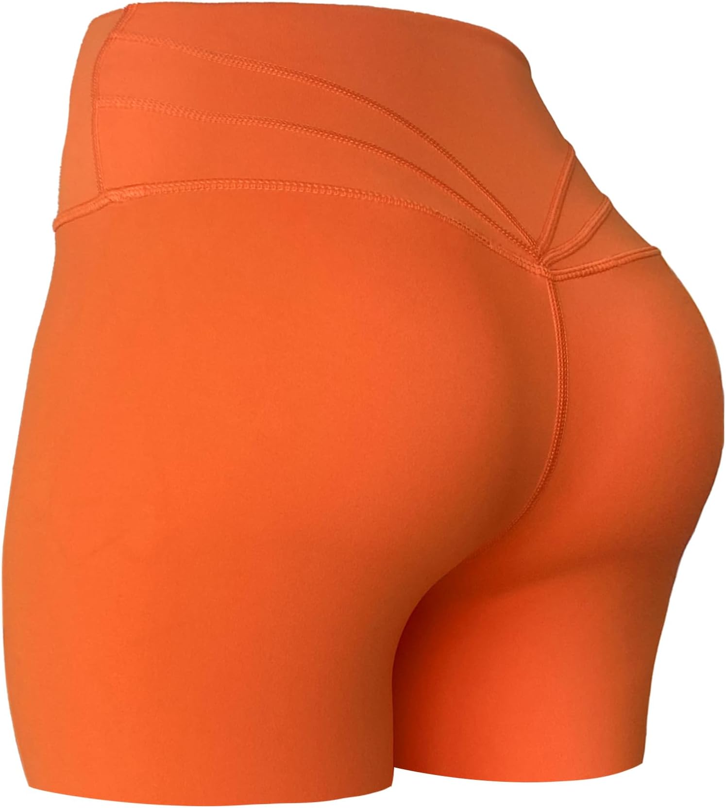 orange adidas biker shorts