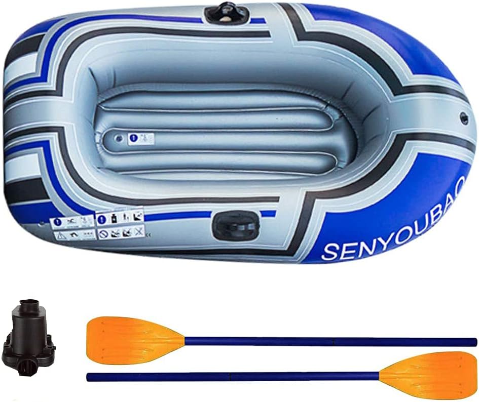 Boat Raft, Inflatable Set,Inflatable Dinghy Rowing Boats For Adults Rubber Dingy Bat-Inflatable Kayak Canoe Fishing,Thickened Fishing Tear-resistant Foldable Drifting Boat,One persinflatable boat
