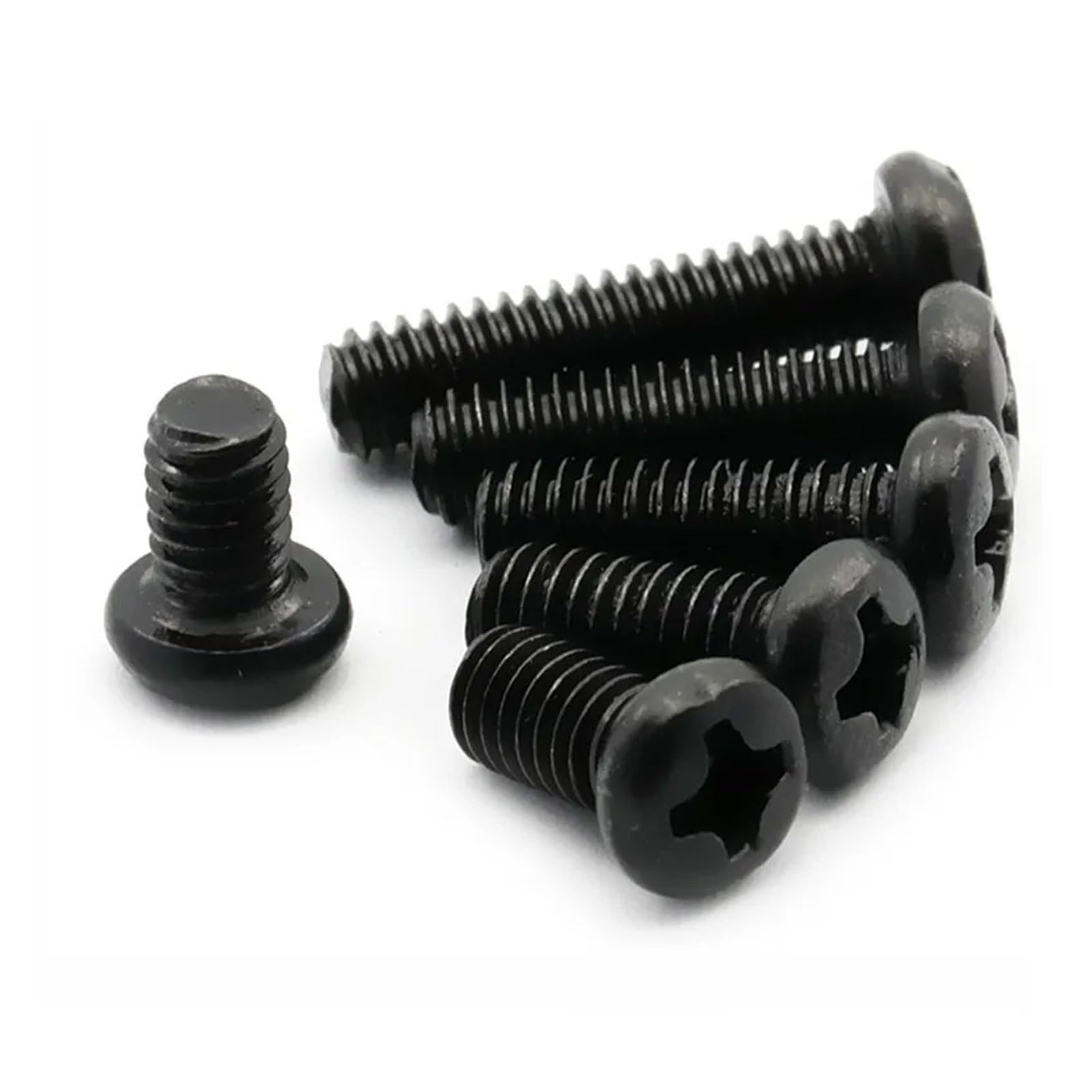 5/50pcs M3 M3 M4 M5 M6 nero 304 acciaio inossidabile con impronta a croce Phillips Truss Head bullone a ve a testa tonda piatta grande  13