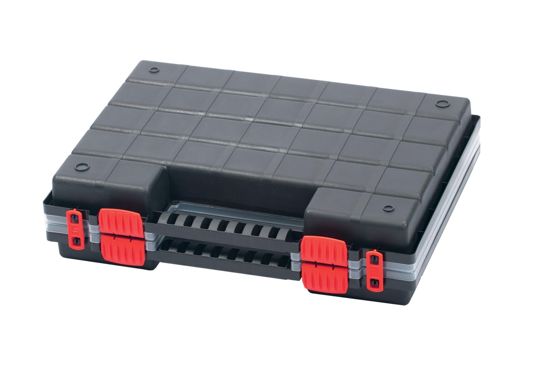 Mivos Scatola di Assortimento Su Entrambi i Lati, 399 x 303 x 100 mm, Con 42 Scomparti per Piccole Parti, Robusta per Viti e Accessori, Ideale per Officina - Made in EU