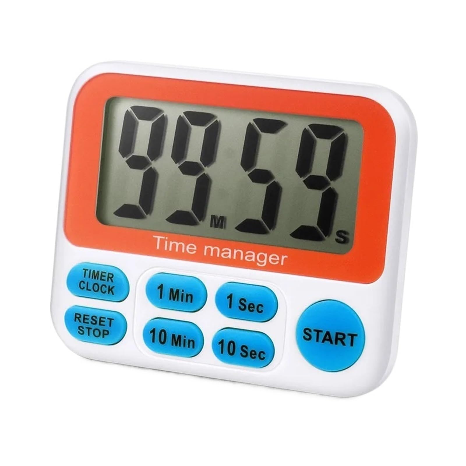 Digital Kitchen Timer Magnetic Large LCD Display Screen Cooking Clock With Loud Alarm Countdown Reliable Efficient(Blue)
