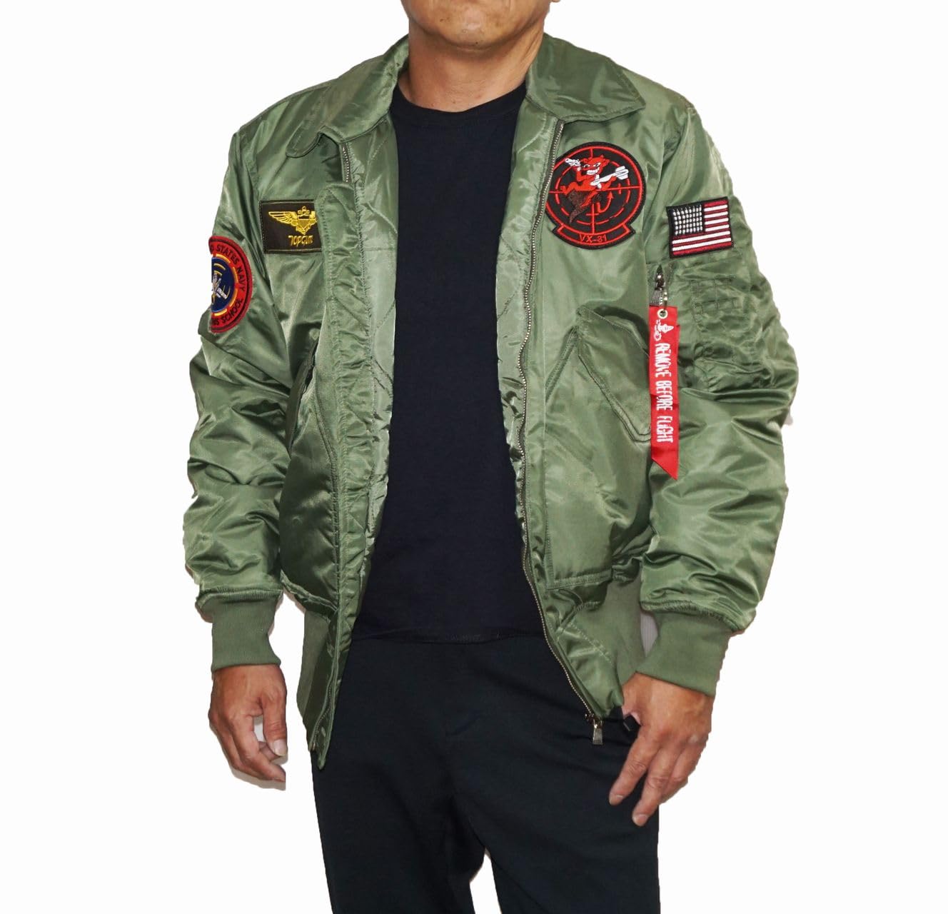 ミリタリー　MA-2 CWU-45P CWU-36P フライト ジャケット Amazon | メンズ カジュアル ジャケット ミリタリージャケット CWU-45P