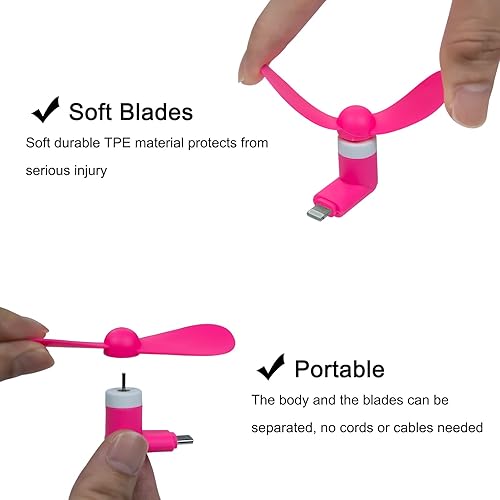 Miniatura 5 de MIUOLV Ventilador para iPhone, paquete de 3 ventiladores portátiles para teléfono celular compatible con mini ventilador para iPhone 14, iPhone 13