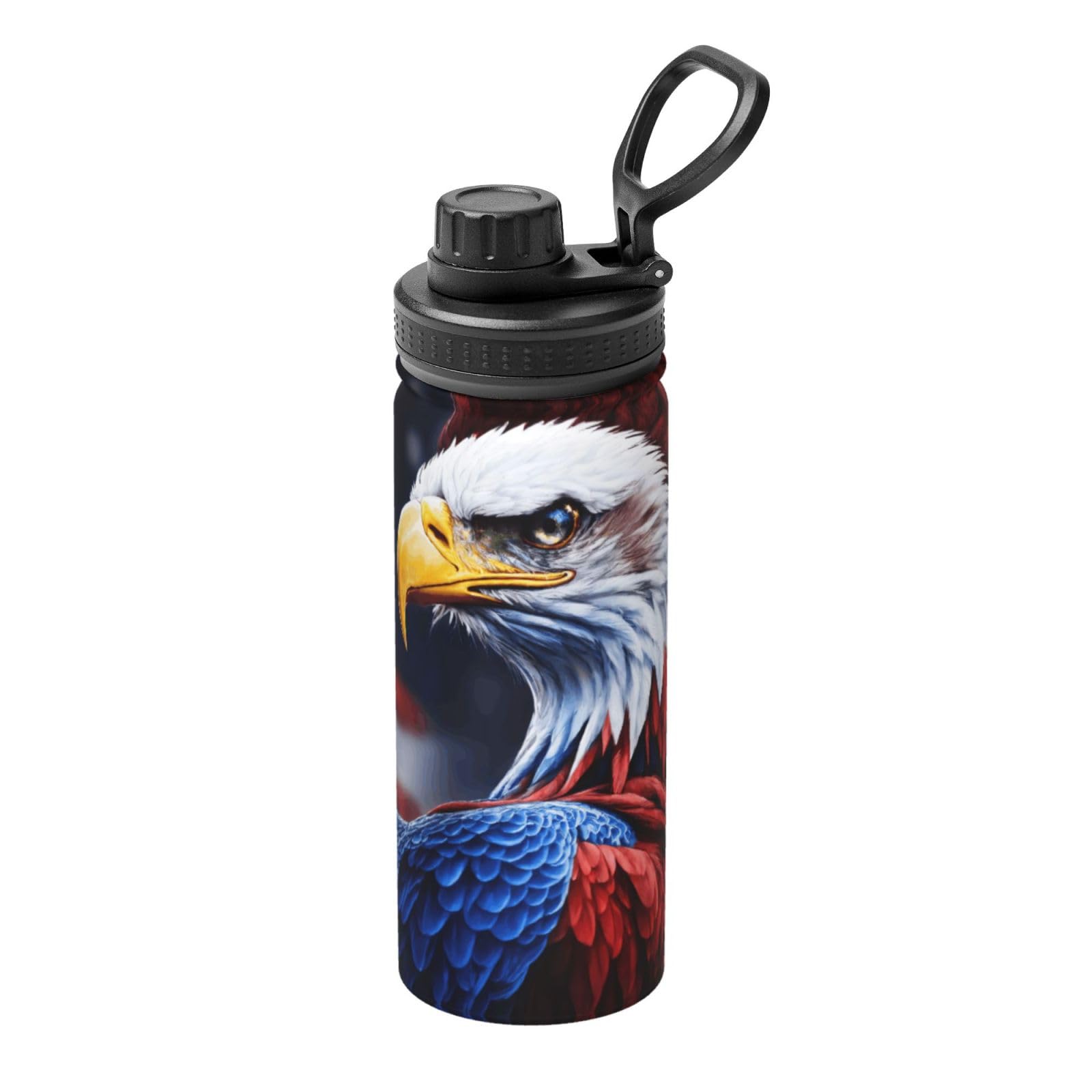 Kfjghhl Insulated Stainless American Bald Eagle Steel Water Bottle For Sport Gym Travel Leak Camping Hiking Hydration