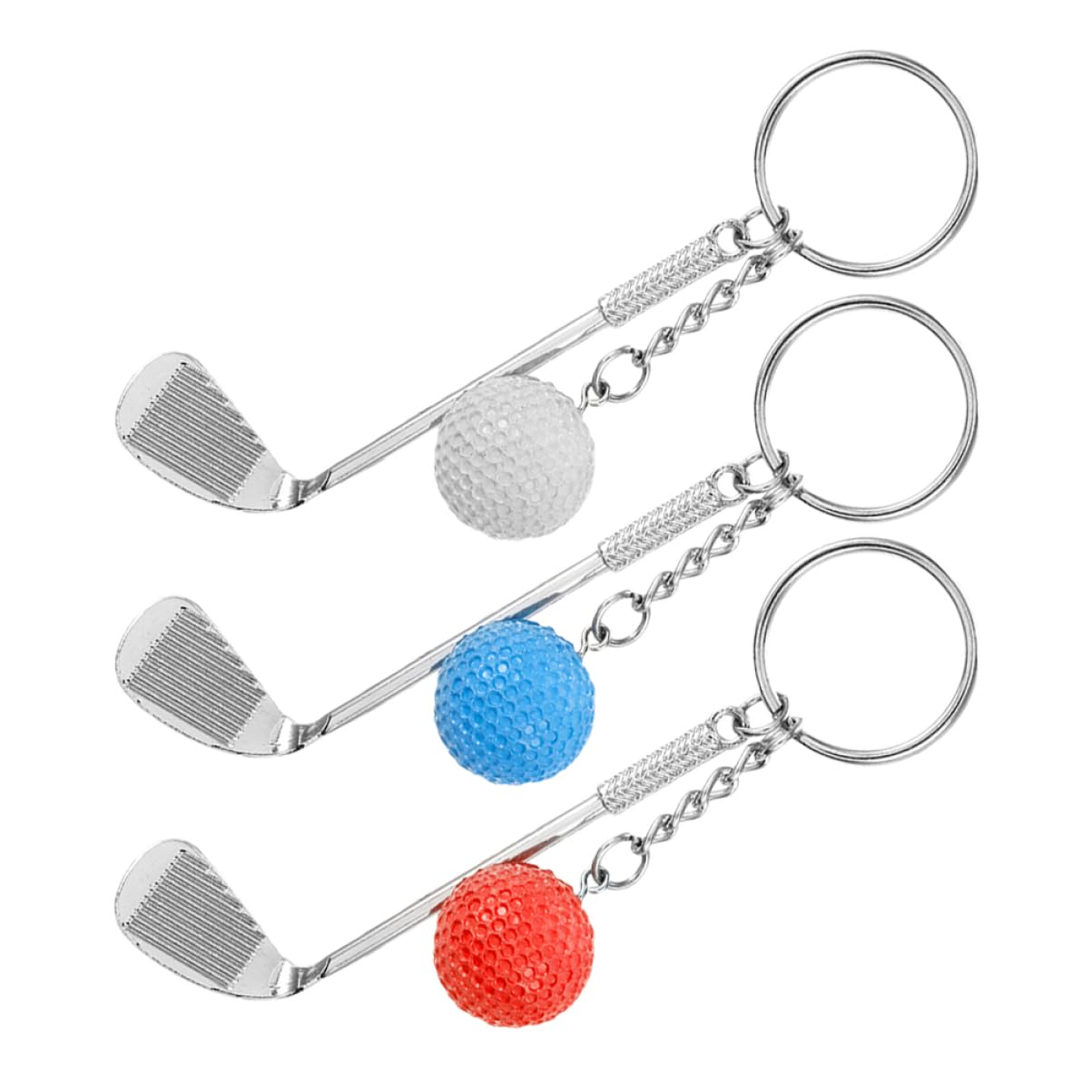 TOYANDONA Golfschlüsselanhänger Metall Golfschläger Und Golfball Design Dekorativer Schlüsselring Für Und Türschlüssel Golfzubehör Für Golfer