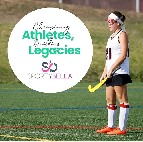 Miniatura 5 de SPORTYBELLA - Lazos para el cabello de hockey sobre césped, accesorios para el cabello multicolor para niñas, elásticos para el cabello sin arrugas,