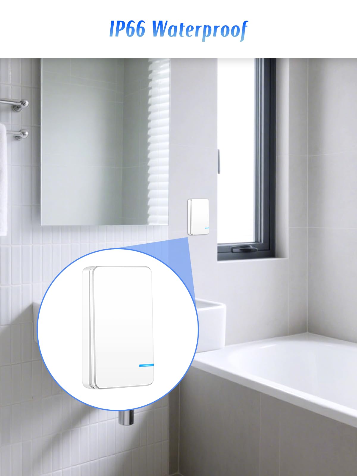 NineLeaf Interrupteur Sans Fil 220V Va Et Vient IP66 Étanche Portée 100 m 2 Interrupteurs 1 Récepteur