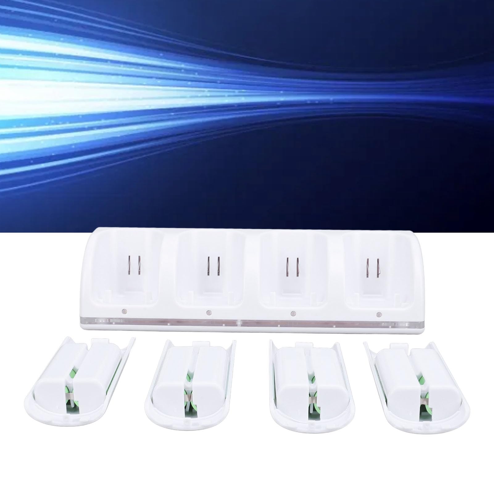 Stazione di Ricarica Controller per, Dock Stazione di Ricarica Controller 4 in 1 con Batteria Ricaricabile 2800mAh, Sostituzione Dock Caricabatterie Telecomando USB
