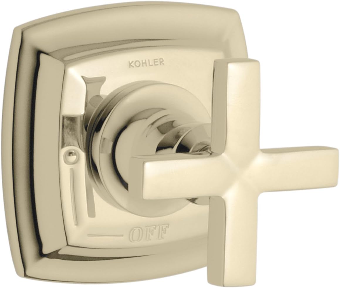 KOHLER K-T16241-3-AF Margaux Volume Control Valve Trim with Cross Handle, Valve Not Included, Vibrant French Gold