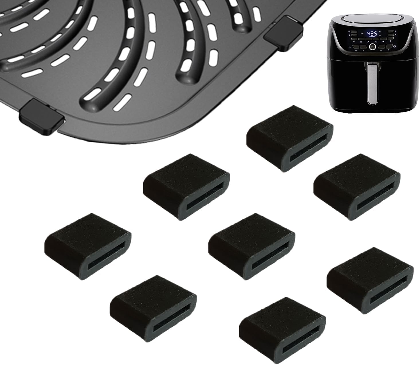 Air Fryer Replacement Parts, 4 Pieces Premium air fryer Rubber Bumpers Feet Parts