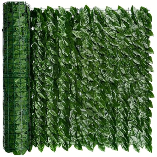 AURACASA Rotolo di Siepe Artificiale Decorativa Espandibile, 100 x 300cm + OMAGGIO 50pz. fascette...