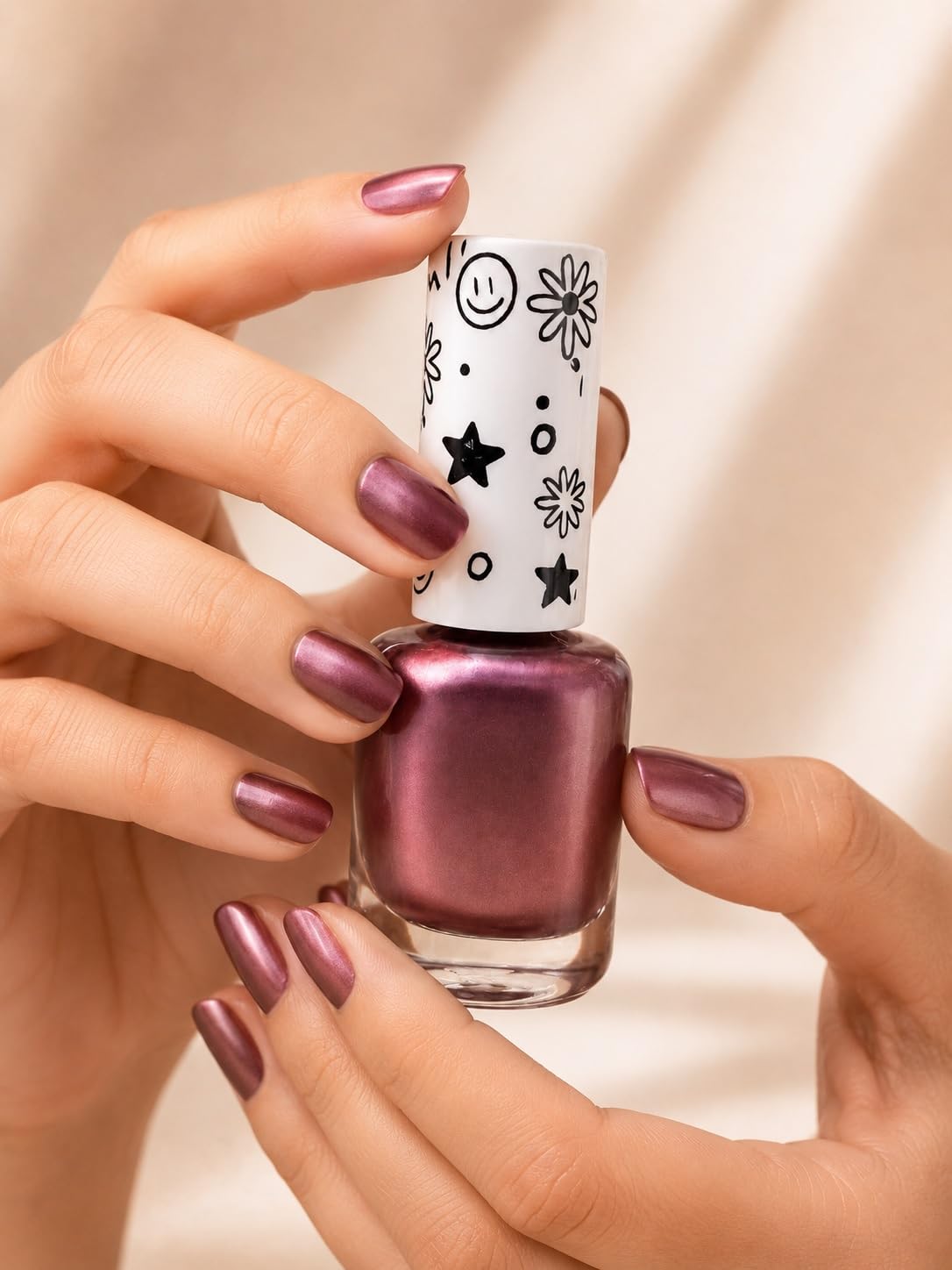 Metallic Mauve Color Nail Polish/Paint - Long Lasting - Chip Resistant - Metallic Finish-image-49