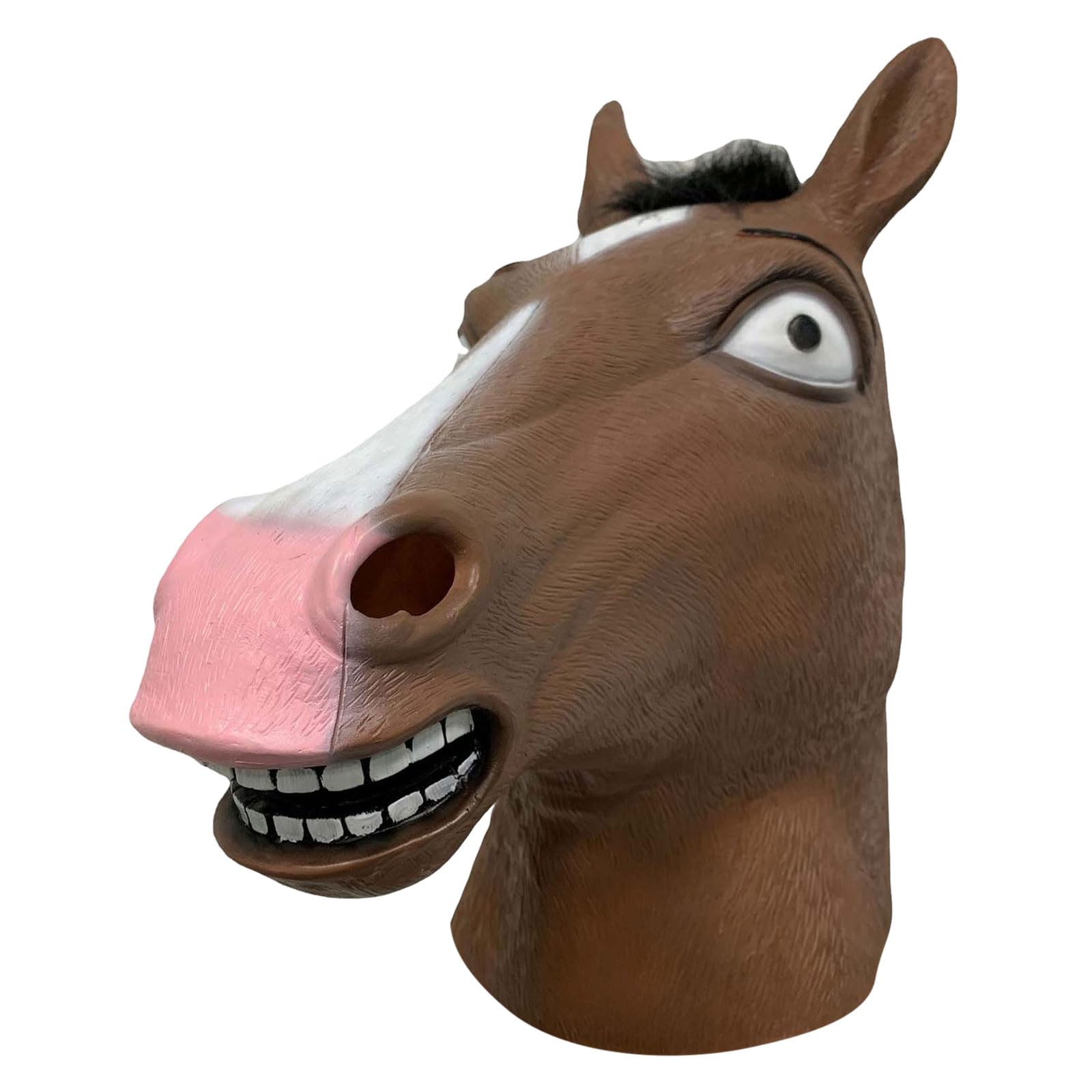 Halloween Mask Unisex Full Head Realistic Latex Scary Funny Costume Prop Scarecrow Pumpkin Cat Horse And Other Styles Creepy Headwear for Cosplay Masquerade Fancy Dress Adult Party Events — image 1