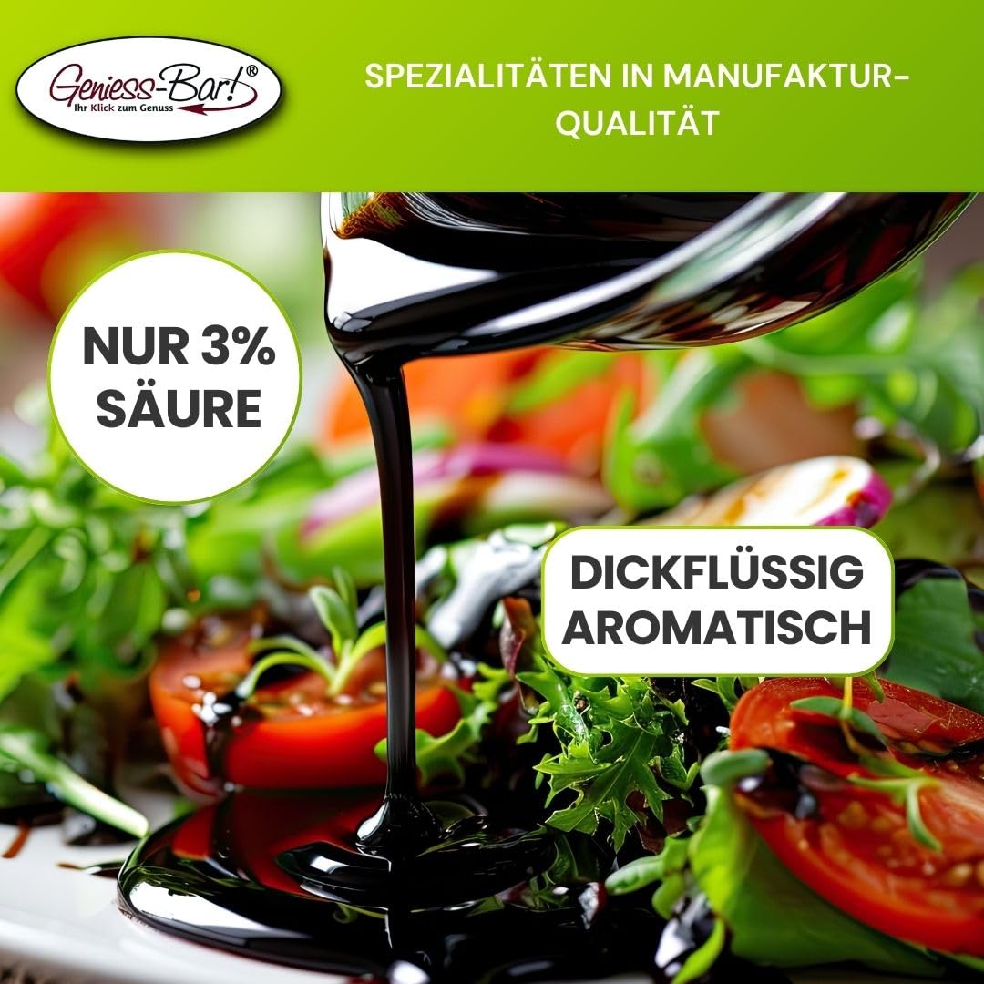Geniess-Bar! Balsamico Creme Birne (5 Liter + 10 Flaschen) - Premium Crema di Aceto Balsamico di Modena IGP mit 3% Säure